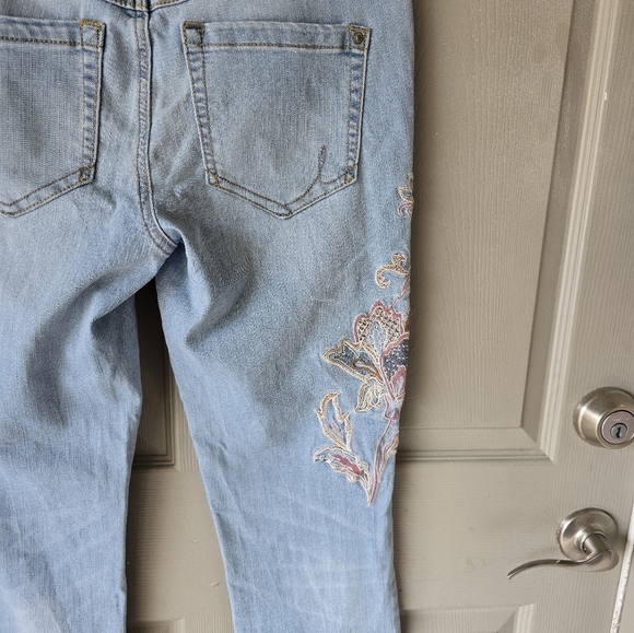Inc International Jeans Women Sz 6 Blue 32×28 High Rise Embroidered Straight - Picture 11 of 15